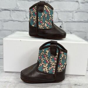 Ariat‎ Lil Stompers Infant Size 2 Boots 3-6 Months Sonora Western Cowboy